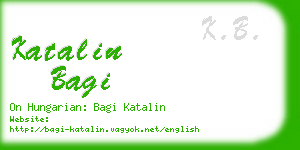 katalin bagi business card
